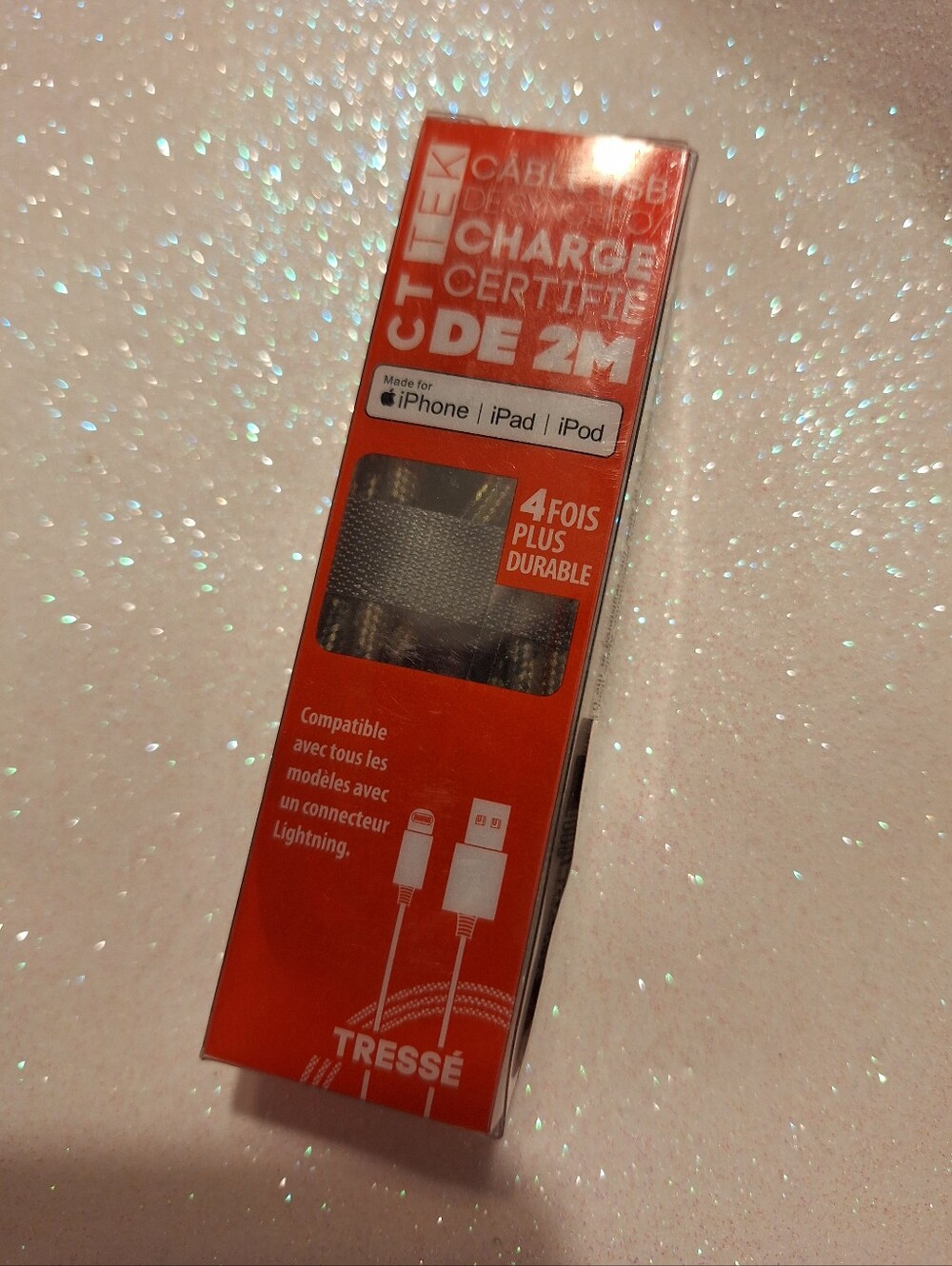 Iphone Ipad Lighting Charging Cable CT TEK 6ft Apple Certified Braided Nylon New